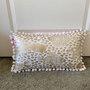 Lilly Pulitzer reversible Pom pillow